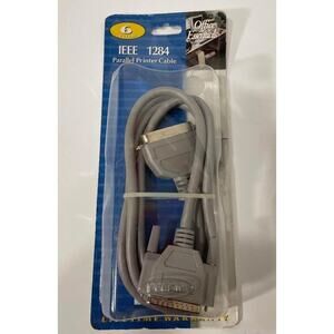 Office Essentials 6ft IEEE 1284 DB25 Male to CN36 Male Parallel Printer Cable